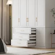Picture of Lolly elegant wardrobe with shelves and drawers