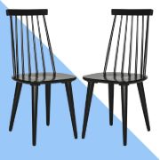 Biry Solid Wood Slat Back Arm Chair