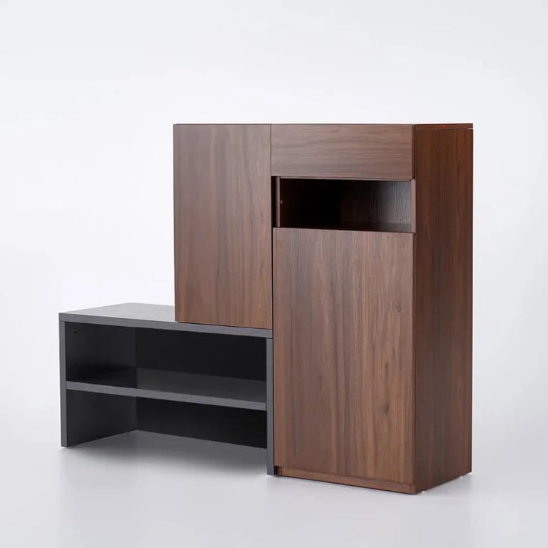 Fero Gray Corner Shoe Storage