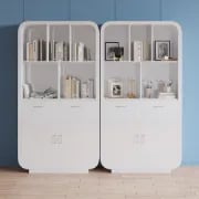 صورة إڤوك– مكتبة خشب طبيعي مزودة بأبواب وأدراج