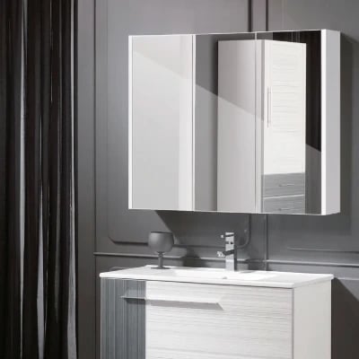 Romer Surface Mount Frameless 3 Door Medicine Cabinet with 6 Adjustable Shelves