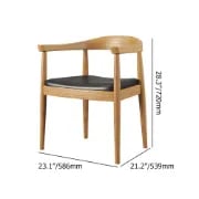 Picture of Torno Solid Curve Armchair – Resilient Natural Wood for Dining & Living