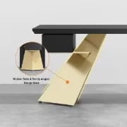 صورة رامفي – مكتب كتابة من الخشب الطبيعي مع إطار هندسي