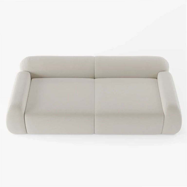 Picture of Lunea Cloud Sofa – Modular 3-Seater with Natural Wood Base