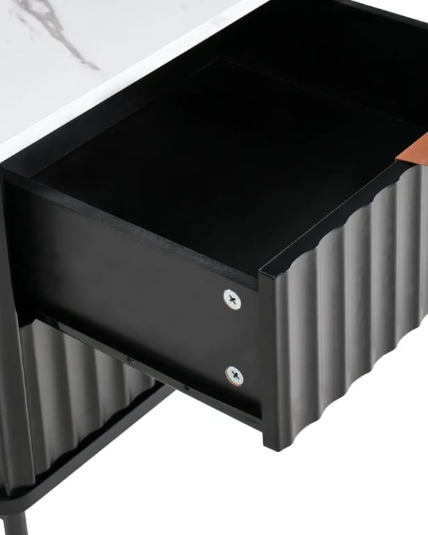 Lorven Modern Bedside Table – Natural Wood