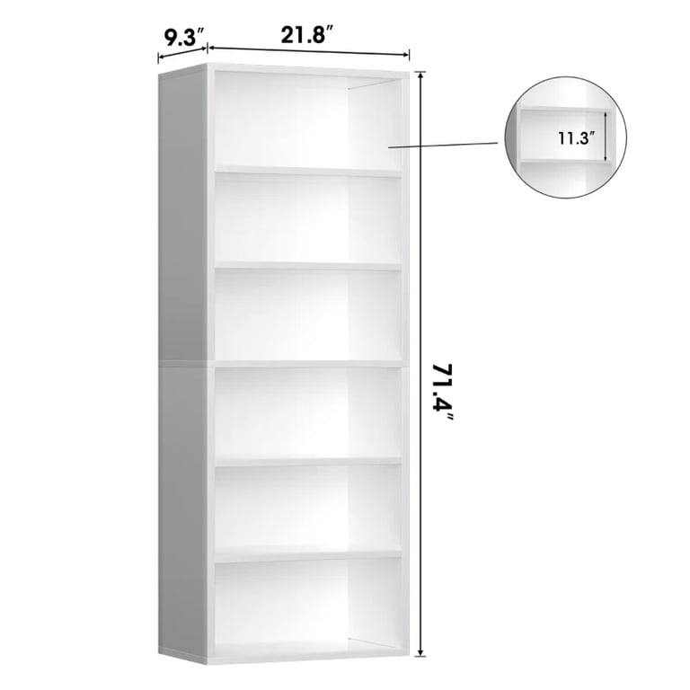 Livengon Tall Modern Shelf Unit – Natural Wood