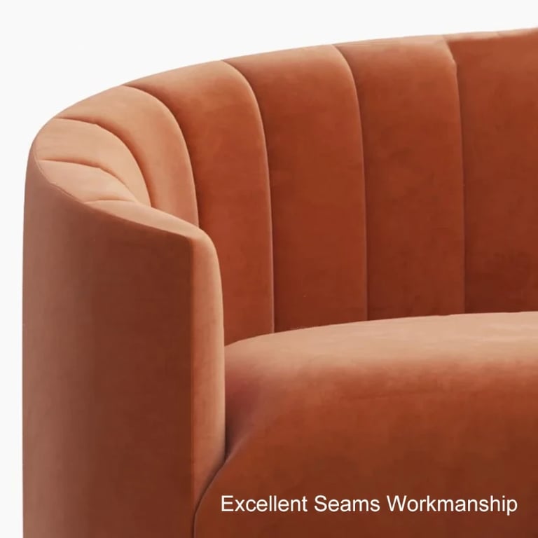 صورة كنبة ويغن المنحنية - خشب طبيعي