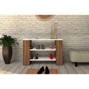 Picture of Ancora White and Wooden Shoe Rack