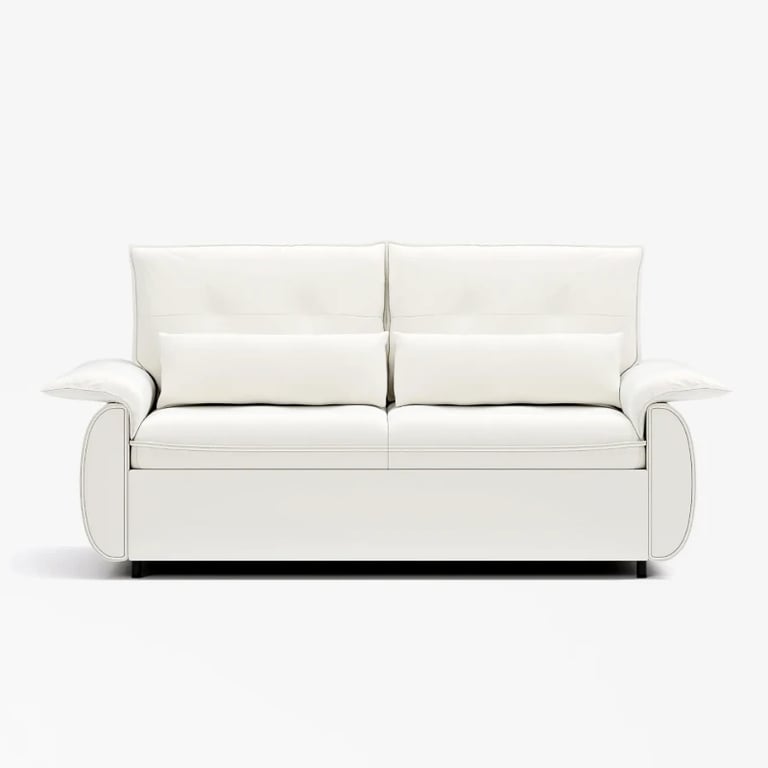 Velin Convertible Sofa Bed – Padded Arms with Natural Wood Frame