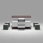 Picture of Smila Multifunctional Natural Wood Coffee table - 5 pieces