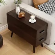 Picture of Monumo Natural Wood Side table  - 2 drawers