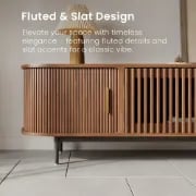 Valeno – Practical TV Unit – Natural Wood with Metal Legs