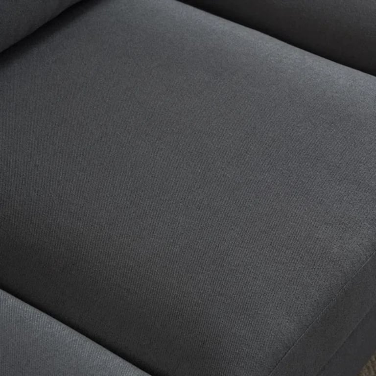 صورة مودين كنبة ركنية على شكل حرف الـ – بقاعدة من الخشب الطبيعي