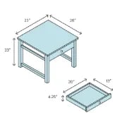 Picture of Vegels Side table Natural wood