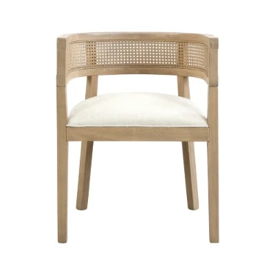 Lioren Dining Set – Natural Wood & Rattan