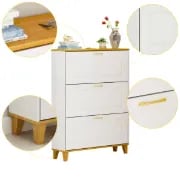 Éliane – Modern Natural Wood Shoe Cabinet