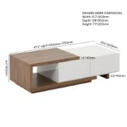 Marcel – Extendable TV Unit & Coffee Table Set made of Natural Wood