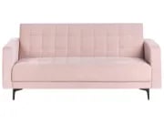 Velena – Modern Velvet Convertible Sofa with Natural Wood Frame