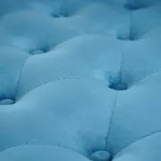 صورة كنبة 'سيلستا' المخملية الزرقاء - 3 مقاعد - خشب طبيعى