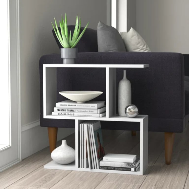 Picture of Kayli Natural wood side table - Four Shelves