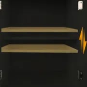 Ash Rolling Kitchen Island with Solid Wood Top