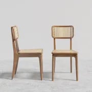 صورة لينـا – كرسي الخيزران والخشب الطبيعي المنسوج يدويًا | أناقة كلاسيكية بطابع طبيعي