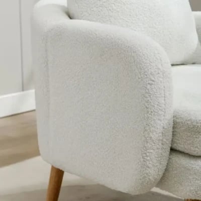 Picture of Velvera Velvet Armchair – Soft Comfort with Natural Wood Legs