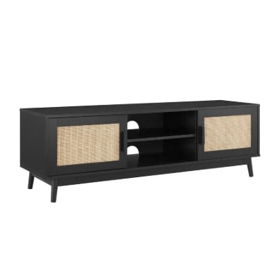 Picture of Lino Natural Wood TV Stand – Woven Doors
