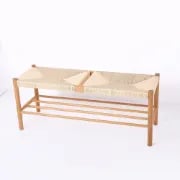 Picture of Saku Boho Woven Wood Bench