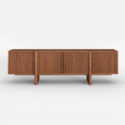 Picture of Tavora Natural Wood Sideboard – Fluted Door Design