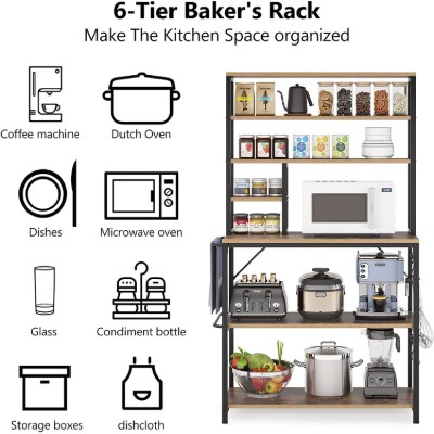Tribesigns Baker's Rack, Kitchen Microwave Stand with Storage Shelves