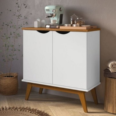 Mavero – Natural Wood Coffee Corner Cabinet