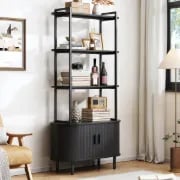 Versta – Elegant Black Storage & Display Bookcase