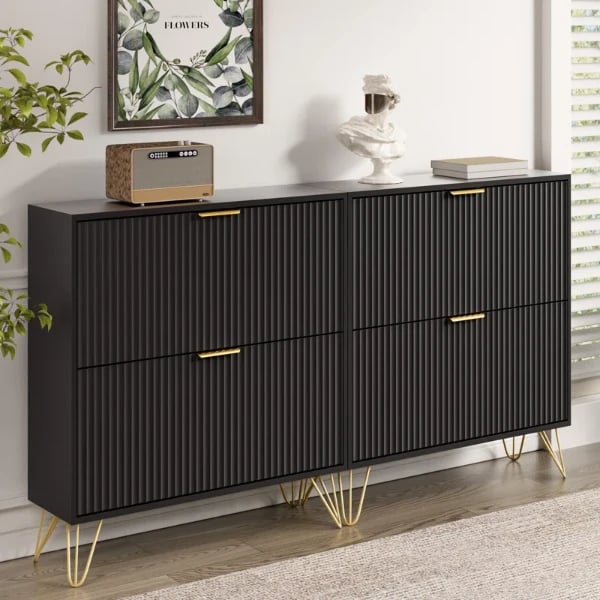 صورة خزانة أحذية بيفوت - خشب طبيعي