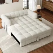 Rumi Convertible Sofa Bed – Modern Tufted Design