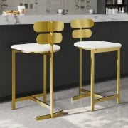 Lumière Dorée – Modern Stainless Steel Bar Stool
