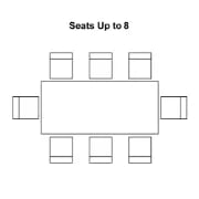 صورة سيبار طاولة طعام سطح خشبي مع أرجل معدنية