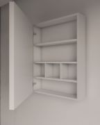 Picture of Peria – Multifunctional LED Bathroom Mirror with Natural Wood Storage