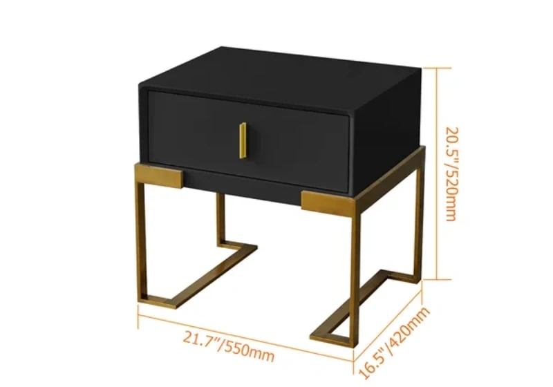 Picture of Walkie Modern Black nightstand