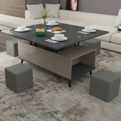 Picture of Smila Multifunctional Natural Wood Coffee table - 5 pieces