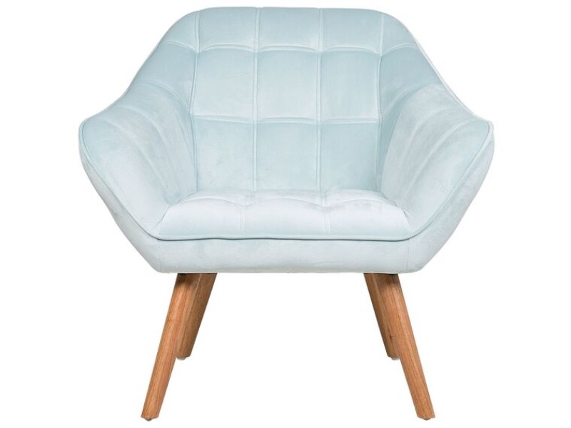 صورة كرسي ميلو بحواف مستديرة – تنجيد ناعم وأرجل خشبية