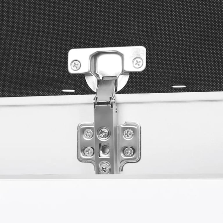 صورة خزانة أحذية خشب طبيعي بمقعد - أبيض