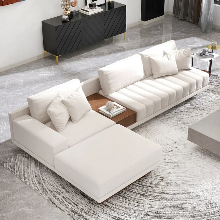 Picture of Armia L-Shaped Sectional – Natural Wood