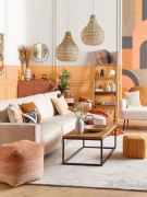 Picture of Delano Natural Wood Coffee Table with A Metal Frame