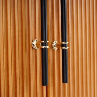 Picture of Levie Natural wood Wardrobe with 2 doors