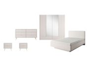 Picture of Odette Modern Bedroom Set – Upholstered Bed, Hinged Wardrobe