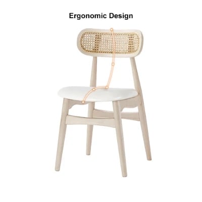 Picture of Elin Rattan Frame Chair – Boho Simplicity in Natural Wood