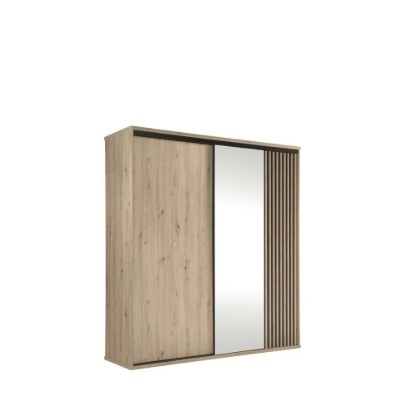 صورة طقم غرفة النوم لينيا من الخشب الطبيعي – بتفاصيل شرائح خشبية