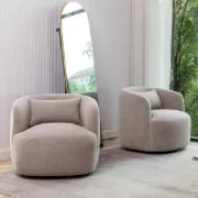 Picture of Monarque Curved Armchair - Natural Wood.