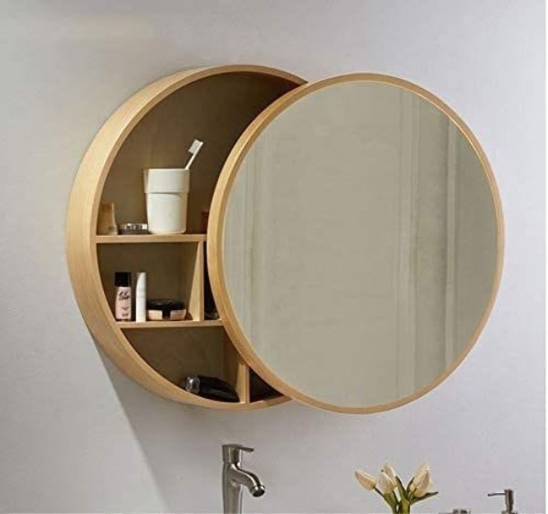 مرايا حمام كاسكيد دائرية بوحدة تخزين